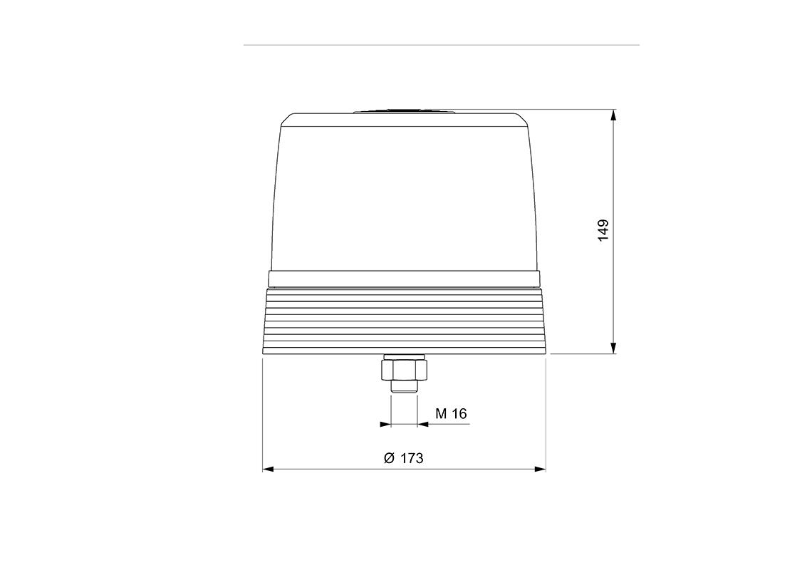 Girofaro 1 vite centrale, con lampadine H1 12 e 24V incluse